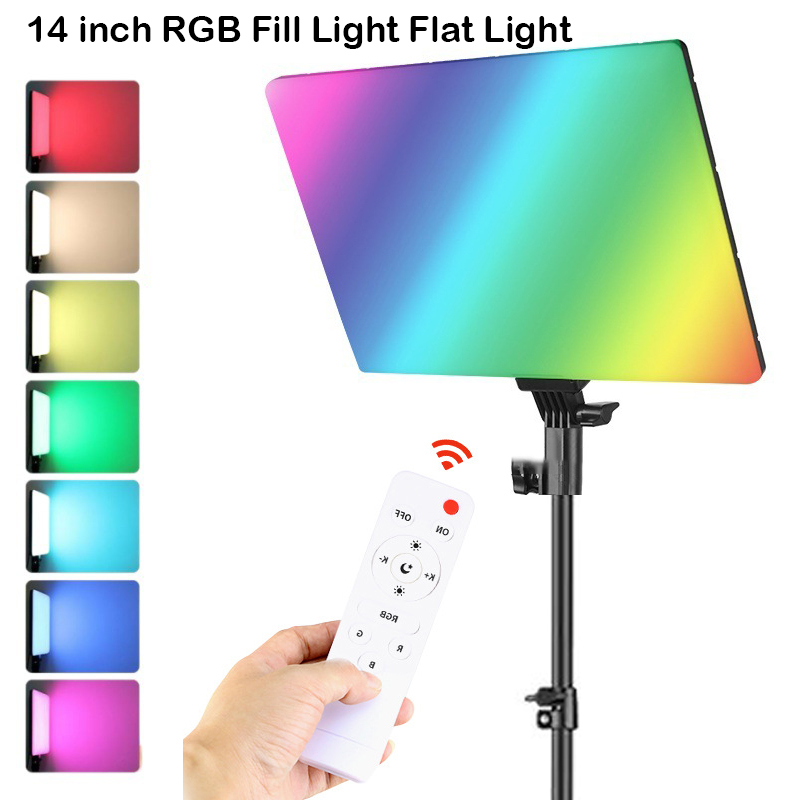 Video Light Panel Led - RGB 14'' LED Video Light Remote