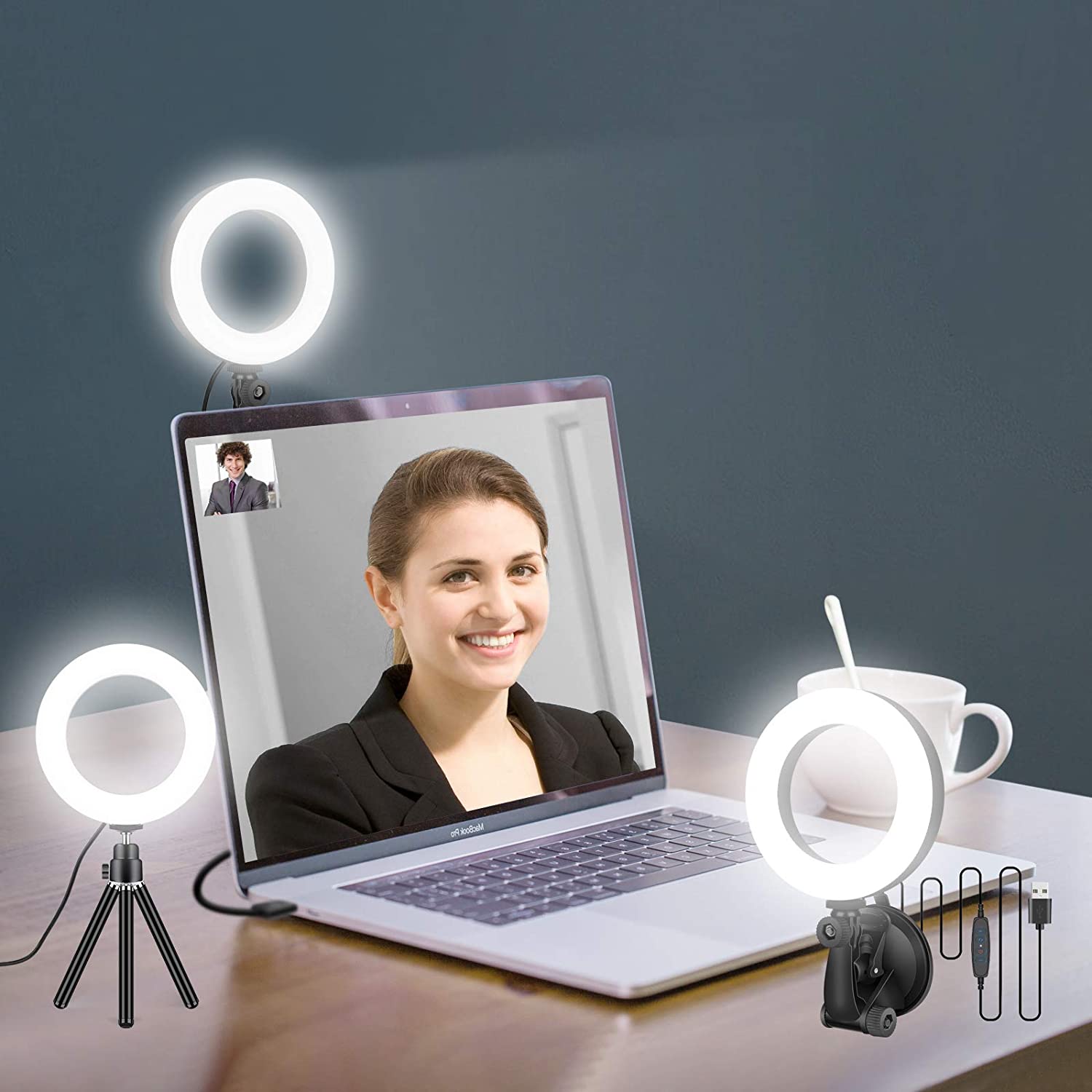 Photography Lighting Ring - 16cm Ring Light for Zoom Meetings,