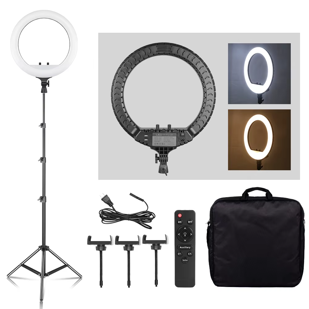 SH 18 Inch Knob Ring Light LED - Photography Lighting With Umbrella ulasan dan harga