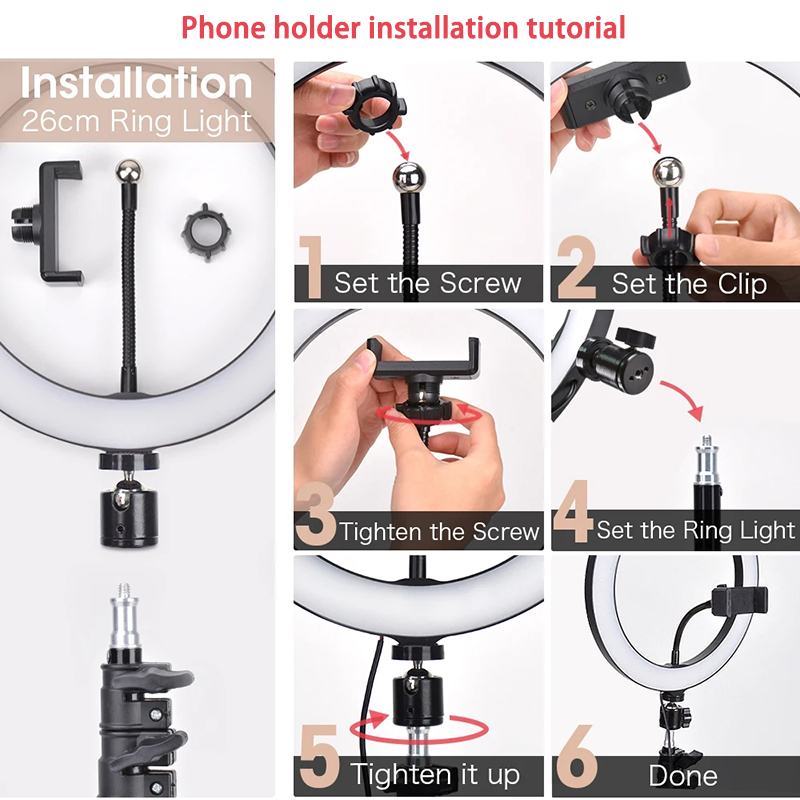 16/26/33cm Selfie Ring Light P - Photography Lighting Tool ulasan dan harga