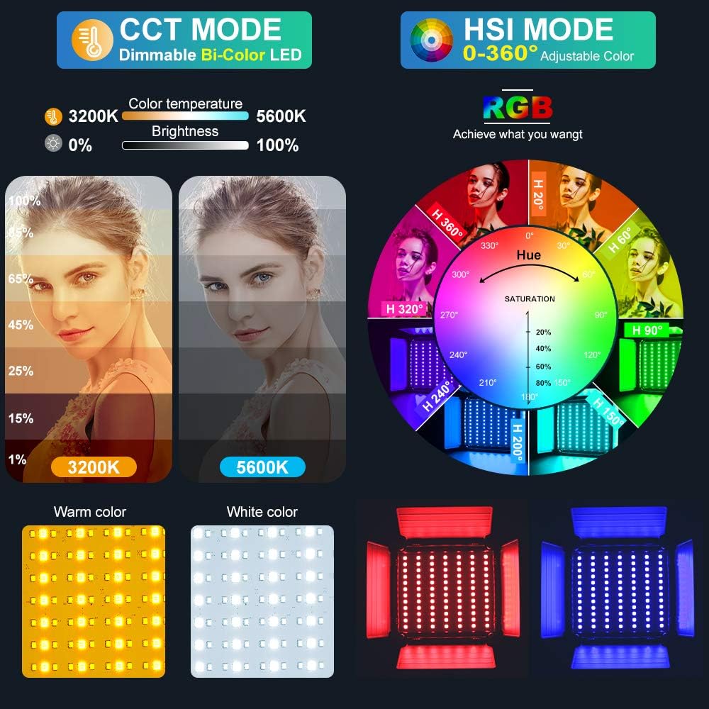 RGB LED Panel Video Light with - Video Light Panel Led ulasan dan harga