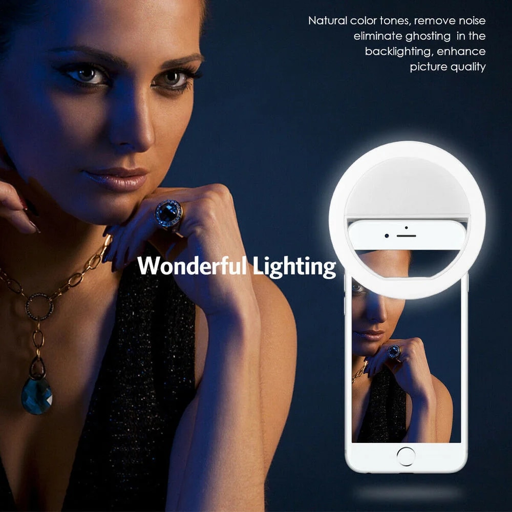 USB Rechargeable LED Selfie Ri - Photography Lighting Tool ulasan dan harga