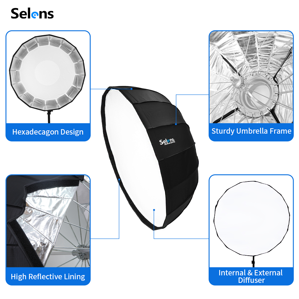 Selens 85cm Umbrella Radar Sof - Photography Lighting With Umbrella ulasan dan harga