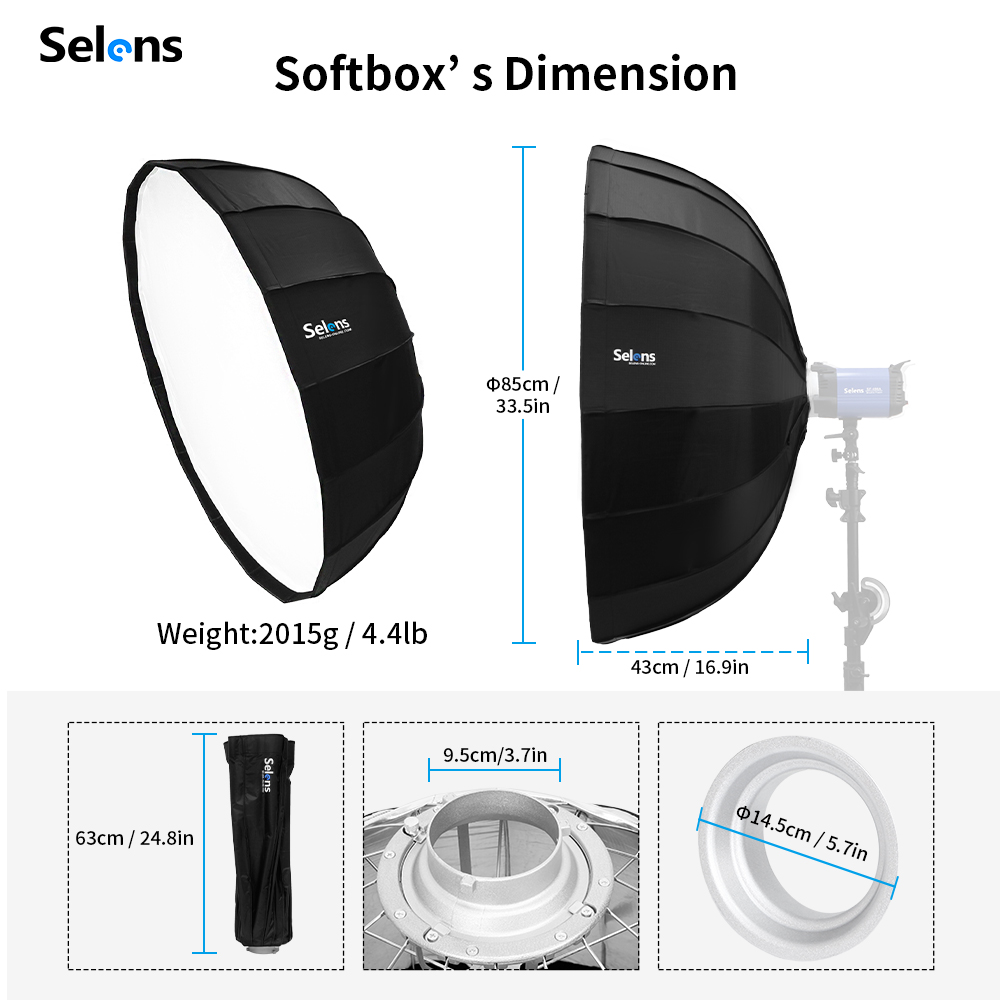 Selens 85cm Umbrella Radar Sof - Photography Lighting With Umbrella ulasan dan harga