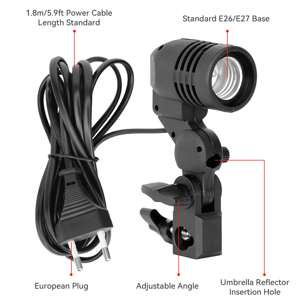 Single Head Bulb Holder E27 So - Photography Lighting With Umbrella ulasan dan harga
