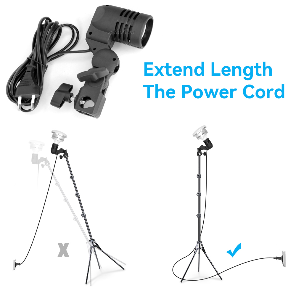 2PCS/1PC E27 Single Head Bulb  - Photography Lighting With Umbrella ulasan dan harga