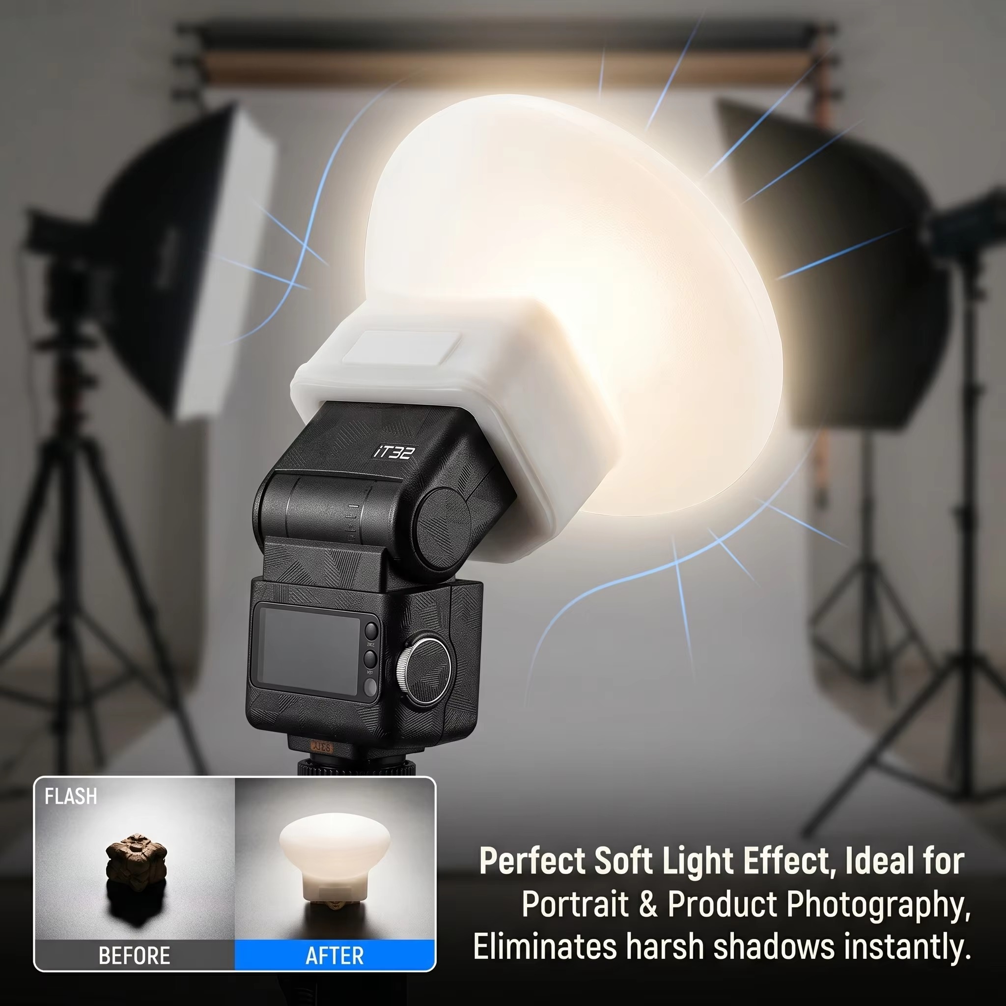 Silicone Flash Diffuser Cover  - Photography Lighting No Shadows ulasan dan harga