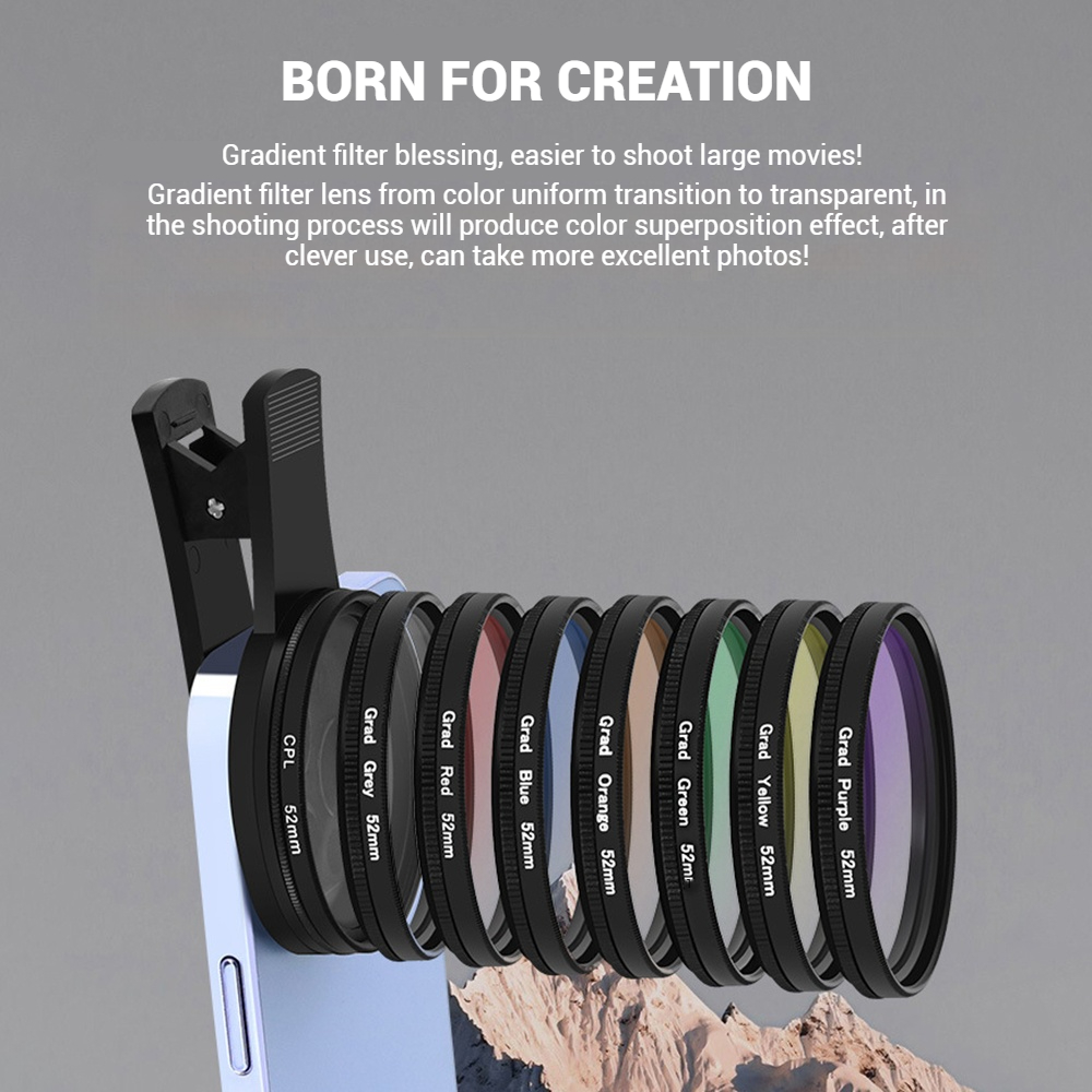 52mm Clip-On Smartphone Camera - Photography Lighting Beginners ulasan dan harga