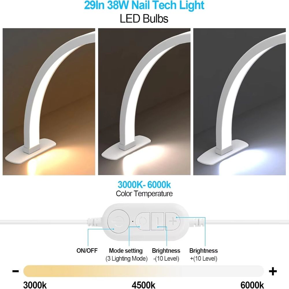 Dimmable Half Moon Nail Lamp 1 - Photography Lighting No Shadows ulasan dan harga
