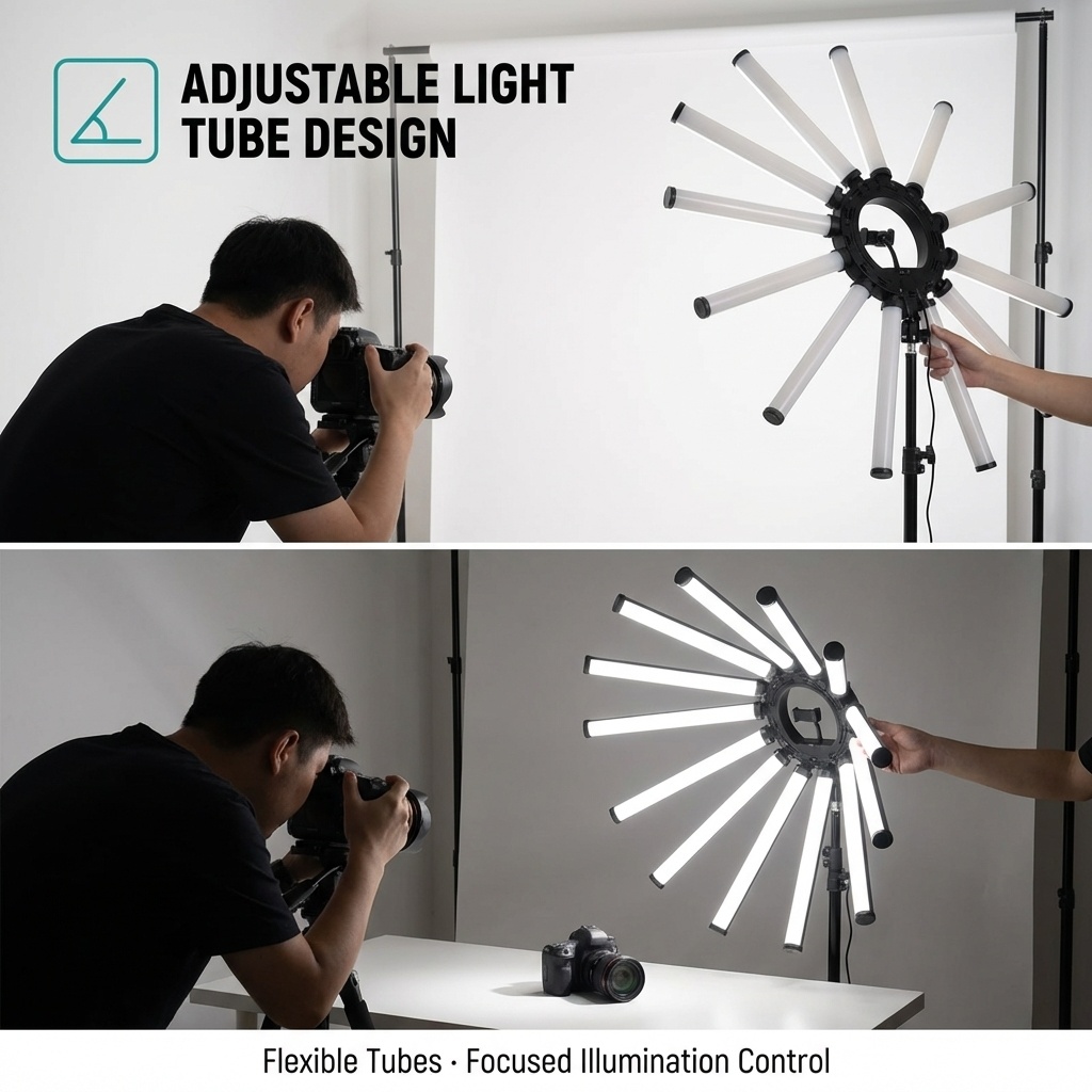 12 Arms Multi Tube Photography - Photography Lighting Ring ulasan dan harga