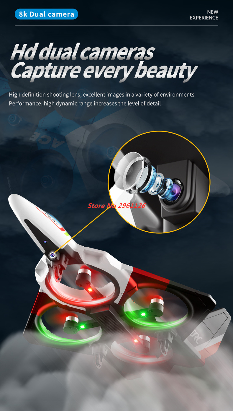 Mini Foam Drone 8K Dual Camera - Photography Lighting Beginners ulasan dan harga