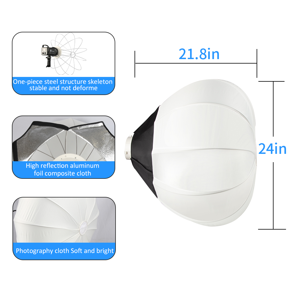 65cm Globe Lantern Softbox Bow - Globe Modifier Round ulasan dan harga