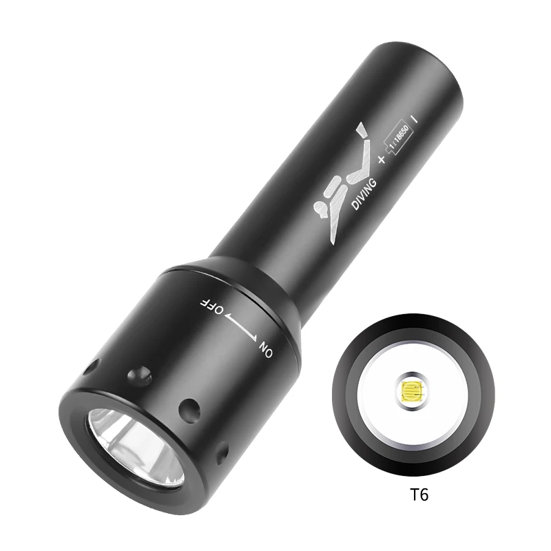 New T6 LED Diving Torch Long-R - Photography Of Lighting ulasan dan harga