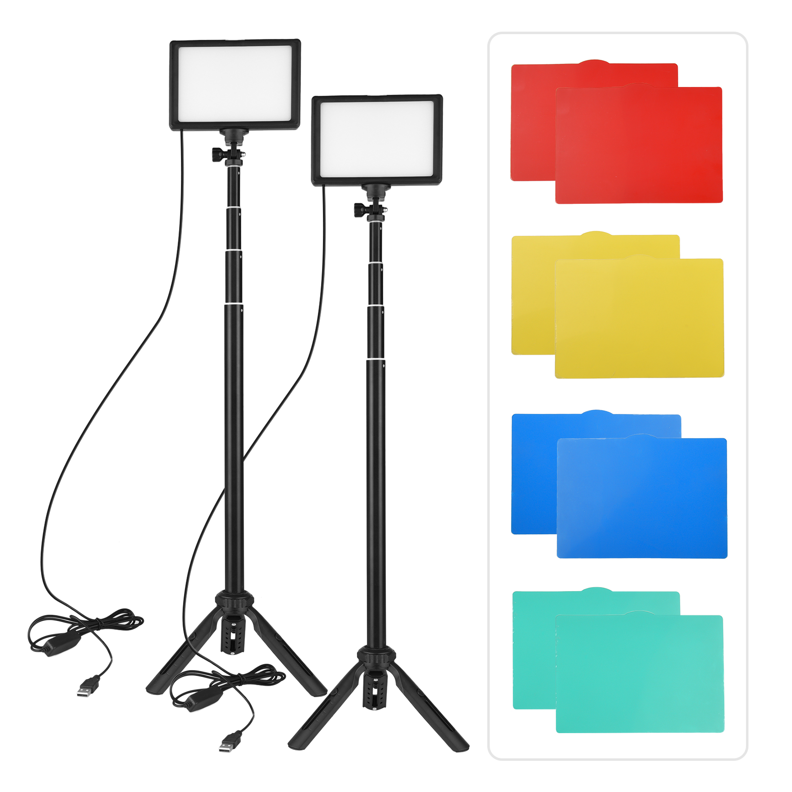 Andoer 2pcs LED Video Light Ki - Iris Photography Led Lighting Pack ulasan dan harga